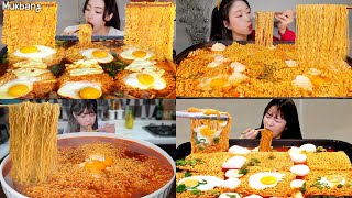 Korean Mukbangers Eating Massive Amount Of Spiciest Ramen Noodles