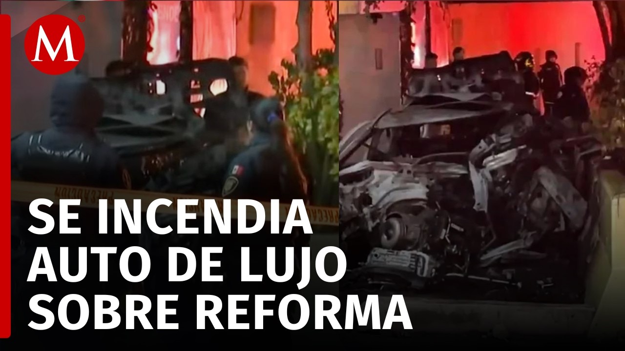 Conductor muere calcinado tras choque en Paseo de la Reforma - YouTube