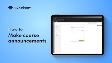 How to make course announcements using LMS Platform | Mykademy