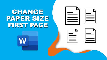 How to change paper size only first page in word