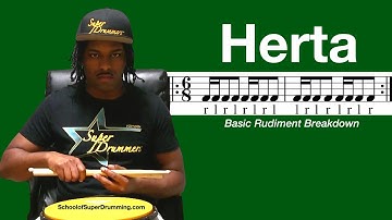 BASIC FOR DRUMMERS | Herta Rudiment Breakdown