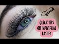 Quick tips on individual lashes 