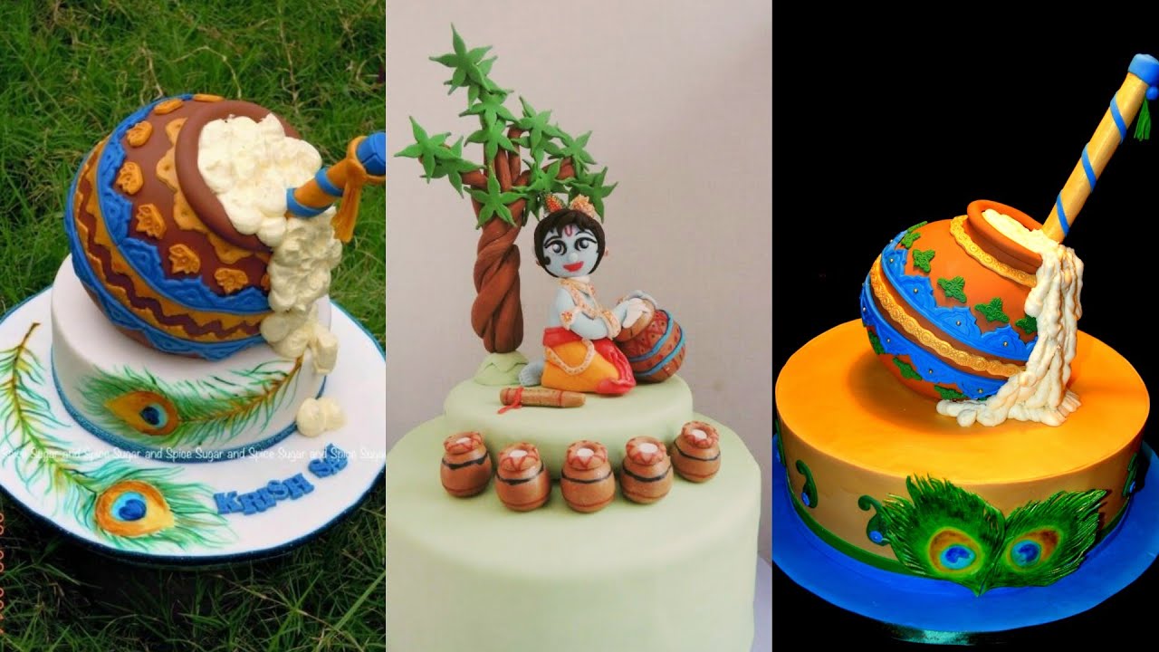 Krishna janmastami Themed Cake Ideas / Krishna Janmastami Special Cake