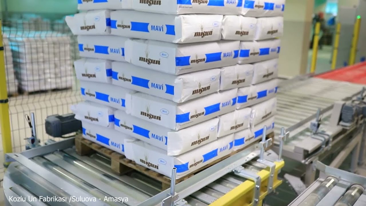 Roto Packer ( Ultrasonic Seal)  , Palletizer and Stretch Hooder Line for Flour  Industry