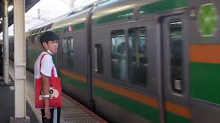 E233系3000番台コツE-10編成+コツE-74編成藤沢駅発車