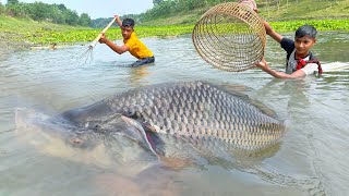 Very Amazing Fishing Video | Traditional Village Boys Catching Fish By Polo &amp; Teta/Kotch In River