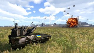 Anti-Air System Defend Russian Jets Attacking Zaporizhia Nuclear Power Plant - Arma 3