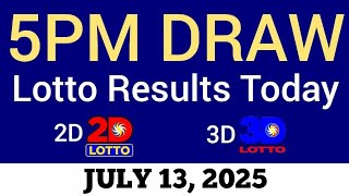 Lotto Result Today 5pm Draw July 13, 2025 Swertres Ez2 PCSO Live Result