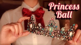 ASMR | Getting my Princess Ready for the Ball 👑 (Makeup, Hair, Whisper, Music) {layered sounds}
