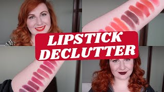 MAC Lipstick Collection & Declutter | Swatches and Try On | My No Buy Year | Rose Keats