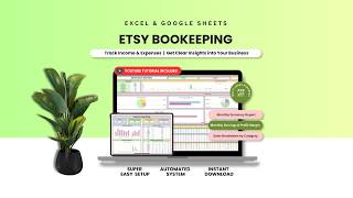 Etsy Seller Bookkeeping Spreadsheet | Income, Expense & Profit Tracker
