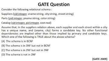 DBMS Lec 37 : Normalization GATE Questions | Dinesh Bhawnani | BIT DURG | CSVTU