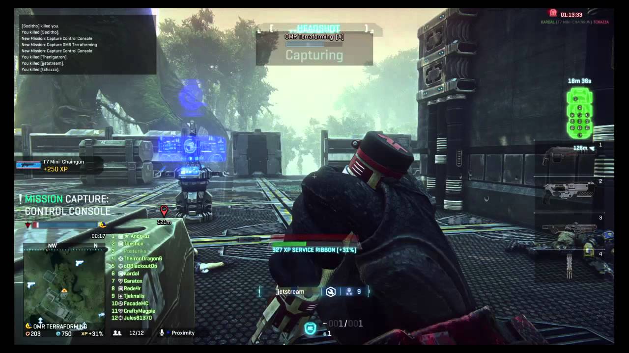 Planetside 2 - T7 Mini-Chaingun triple kill