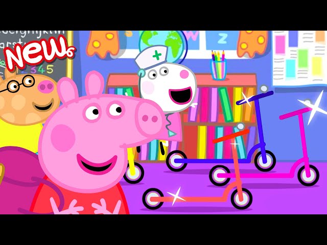 Peppa Pig Tales 🐷 Peppa And Friends Ride Their Scooters 🐷 BRAND NEW Peppa Pig Episodes class=