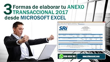 ANEXOS TRANSACCIONAL SIMPLIFICADO 2017 EN EXCEL