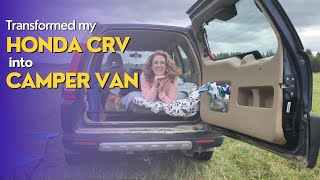 Ep. 1  Transforming my Honda CRV into a camper van!  Solo Female Travel to Rocky Mountains!
