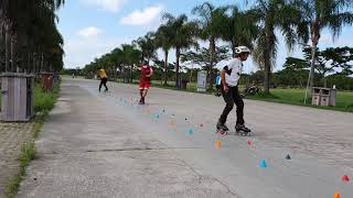 Slalom no Villa lobos com a Família rollers