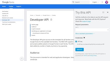 How To Create a Google Fonts API Key?