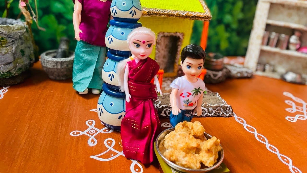 Cooking#|| Mini Chicken Popcorn 👌 || ||Making 😋@ Mutyala's Miniature Village Cooking Channel