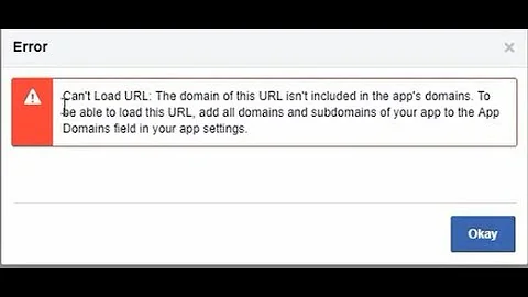 Can't Load URL: The domain of this URL isn't included in the app's domains localhost