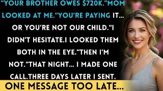 My Parents Tried to Force Me to Pay My Brother’s $720K Debt or Lose Them I Gave Them 3 Days...