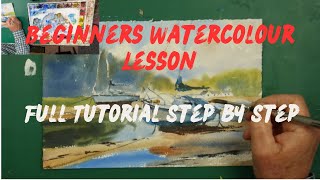 Beginners Watercolour Tutorial Step by Step.