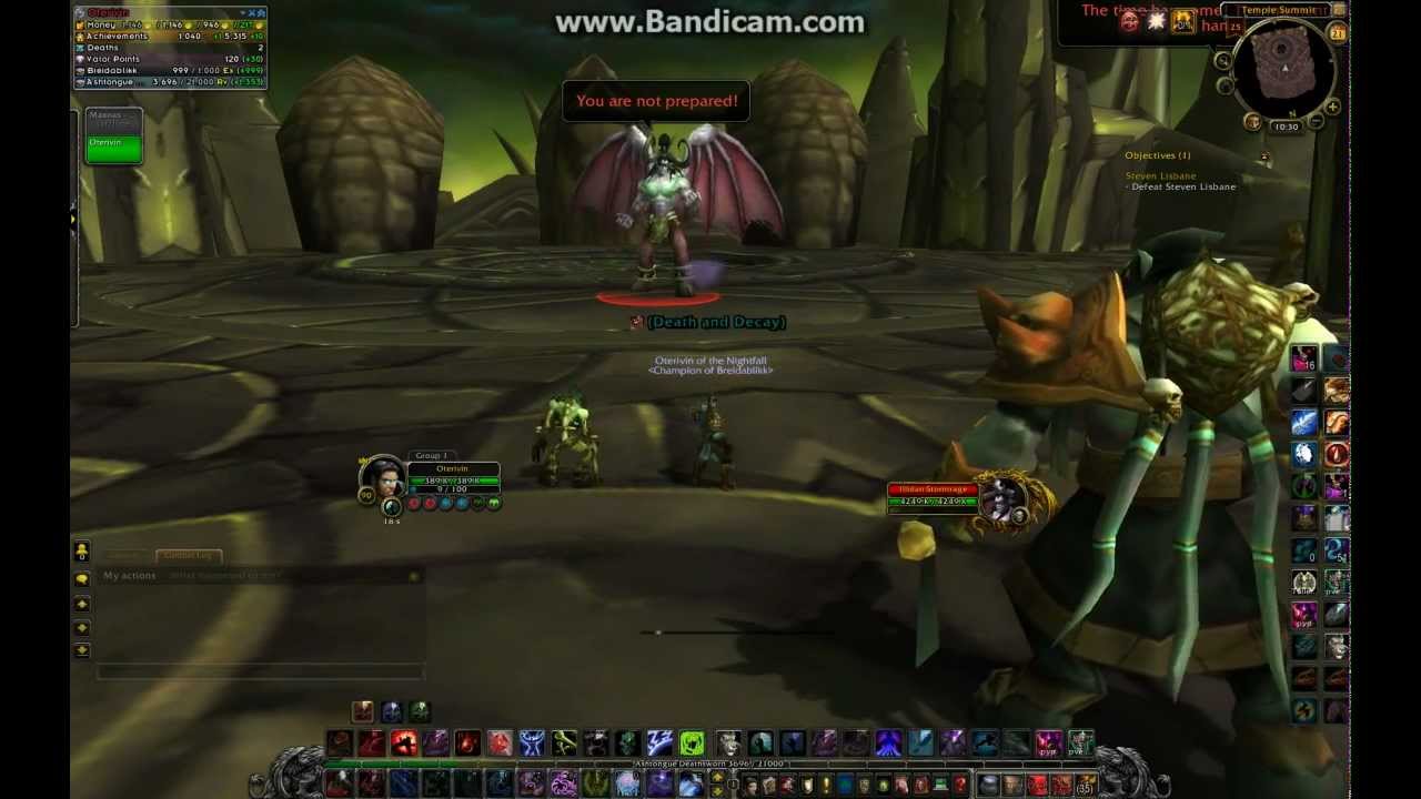 wow death knight solo illidan the betrayer HD