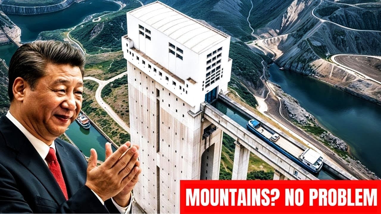 Китай построил судовой лифт для пересечения гор — невероятное достижение.