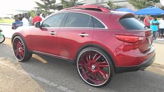 Krownholder's Kandy Red Infiniti FX35 on 30" Asanti AF179