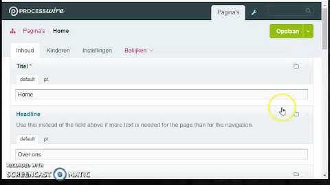 Tutorial: Een Website met ProcessWire Beheren, Deel 1