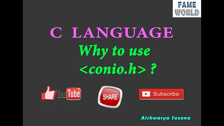 C LANGUAGE - Why to use CONIO.H header file? - It's New !!