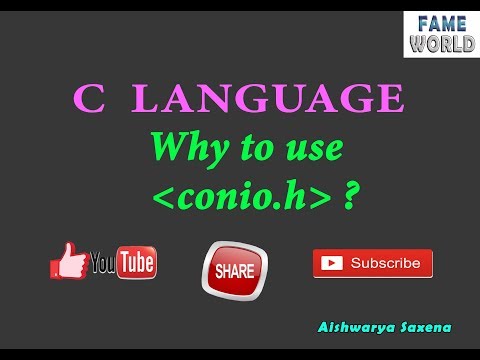 C LANGUAGE - Why to use CONIO.H header file? - It's New !!