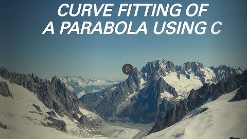 curve fitting of a parabola using c