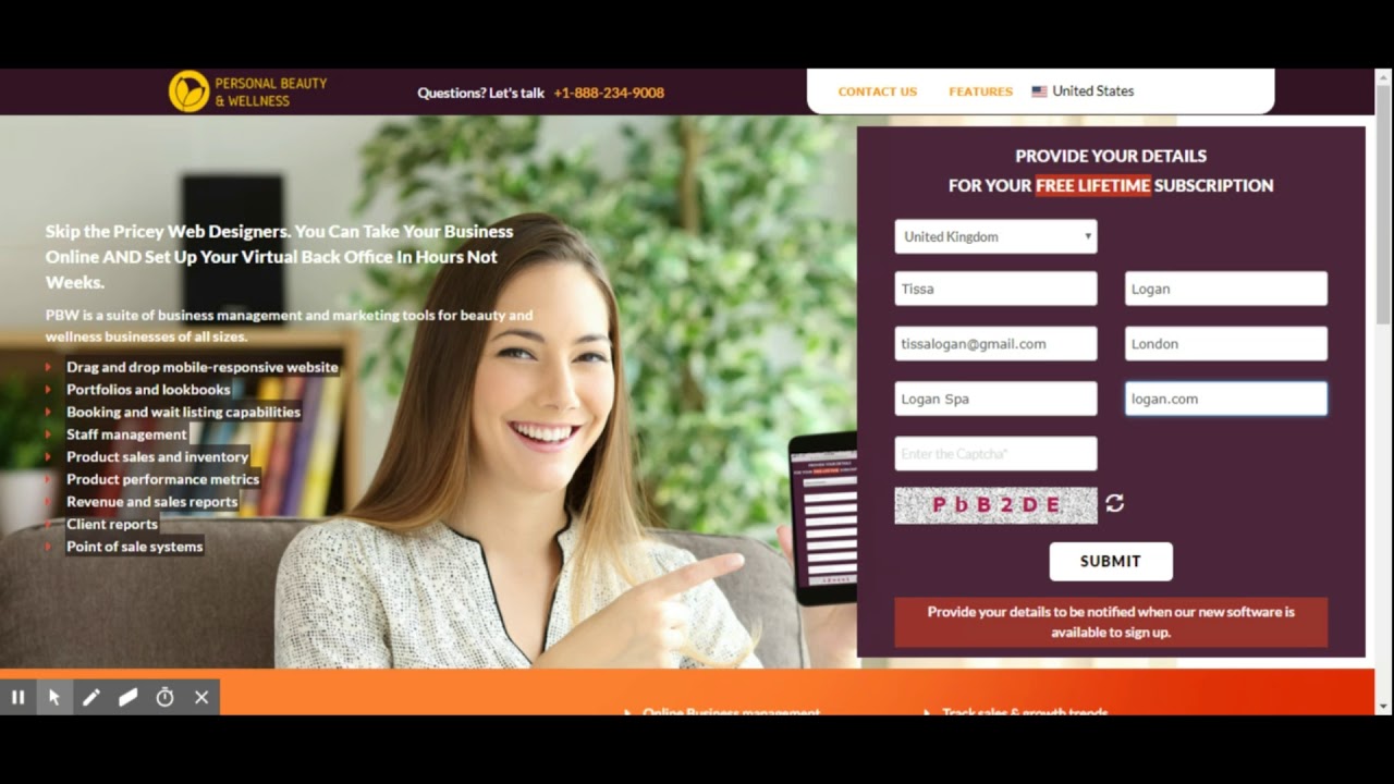 FREE PBW Pro: How to submit your details? Websites for Hair Salons, Spas, & Beauty Salons