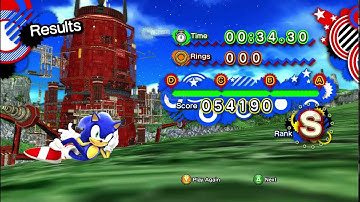 Sonic Generations Planet Wisp All in One Act 4 Speedrun 00:34.30