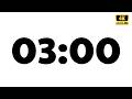 3 Minute Timer | White Screen with Black Text for Quick Tasks and Short Breaks