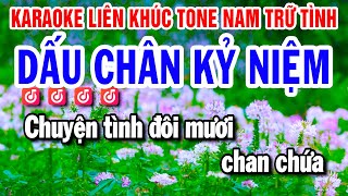 Karaoke Liên Khúc Trữ Tình Dễ Hát - Dấu Chân Kỷ Niệm - Chiều Sân Ga