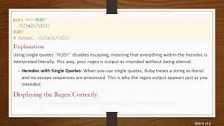 How to Avoid Heredoc Regex Escape in Ruby