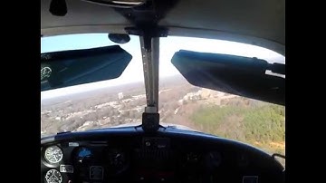 Practicing Short Field Landing. Piper Cherokee PA 28 140