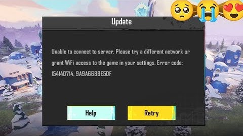 Unable to connect to server.Please try a different network or grant WiFi access to the game in your