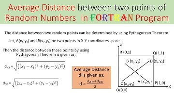 average distance between points of random numbers in fortran | Knowledge of Physics
