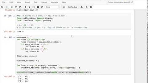 Simulating The Binomial Theorem in Python, Flipping a Coin