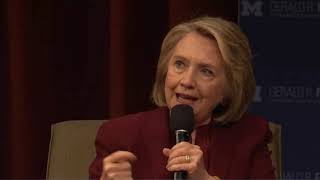 Livestream of Hillary Clinton at Weiser Diplomacy Center University of Michigan