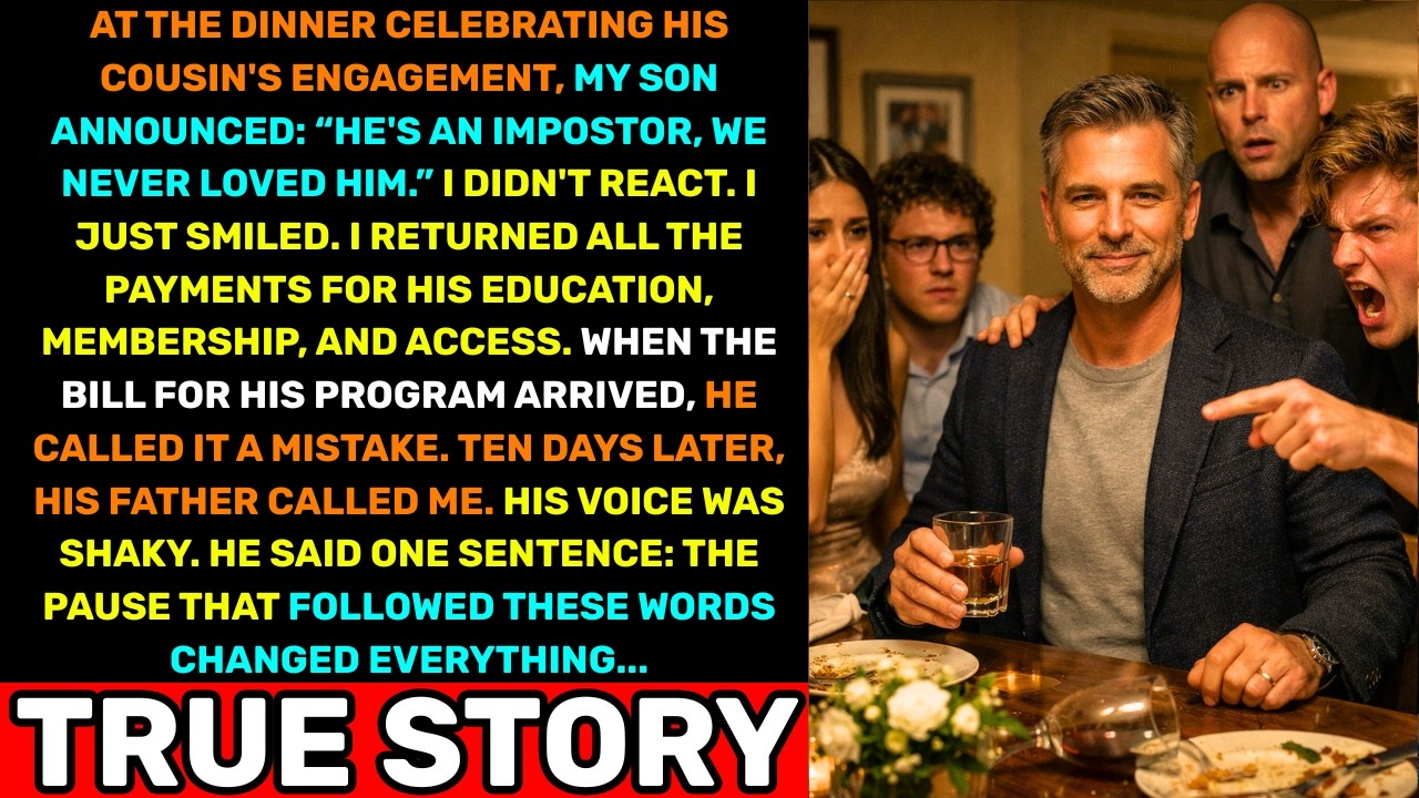At Dinner, My Son Called Me An Impostor — I Canceled Every Payment. 10 Days Later, His Father Calle…