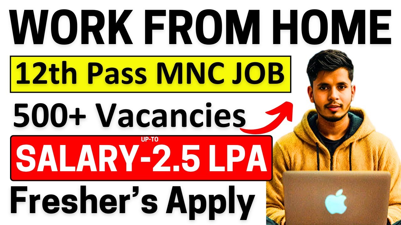 🔥12th Pass Jobs - 500+ Vacancies🤑|| Work from home jobs 2026✅|| Online jobs at home || MNC jobs...