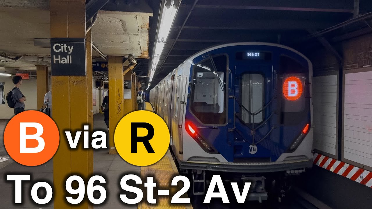 Whitehall R Train R211A B Train via the R Line at Whitehall St & City Hall - YouTube