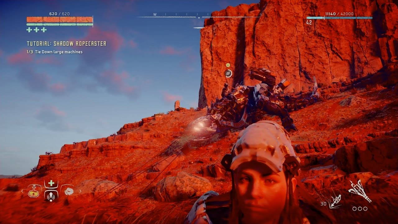 Horizon Zero Dawn - Ropecaster Tutorial - Thunderjaw - No Hit Damage