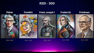 365 Influential People - #201-300: Fisher, Franklin, Franz Joseph I, Frederick, Friedman