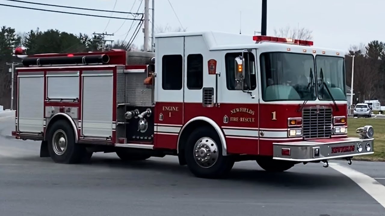 Newfields, NH Fire Department Engine 1, Rescue 1, & Police Responding