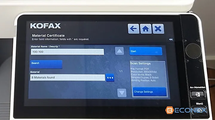 Scan documents to SAP using the meta search function directly from a Konica Minolta MFD